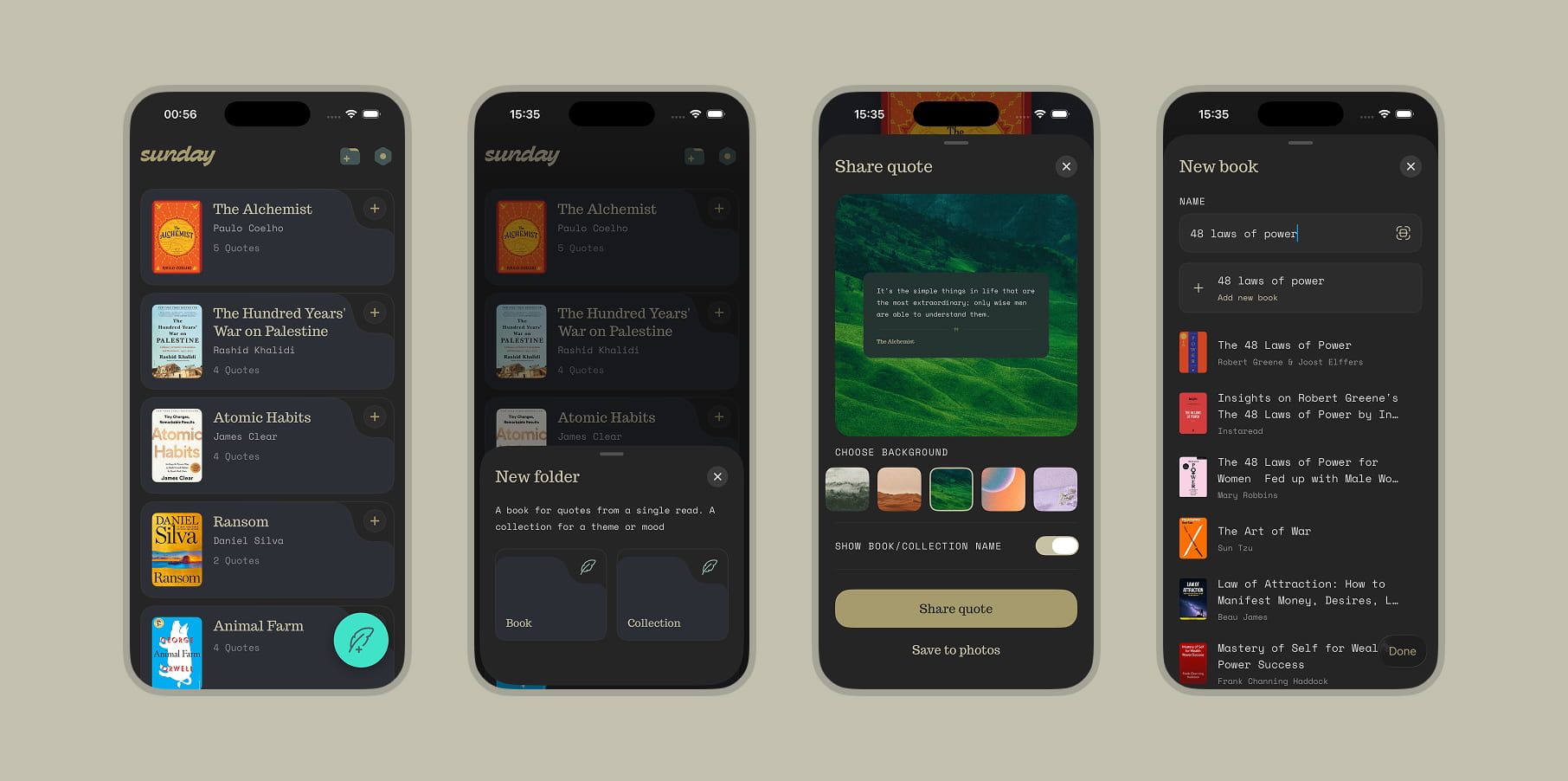 Headphones and iPhone showing Sunday app