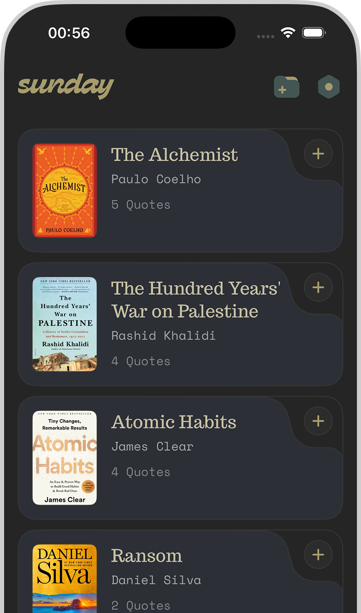 Save feature preview showing quote collections